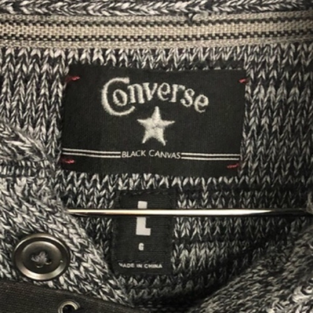 CONVERSE Shawl Neck Space Dyed Fisherman Sweater - Picture 8 of 11